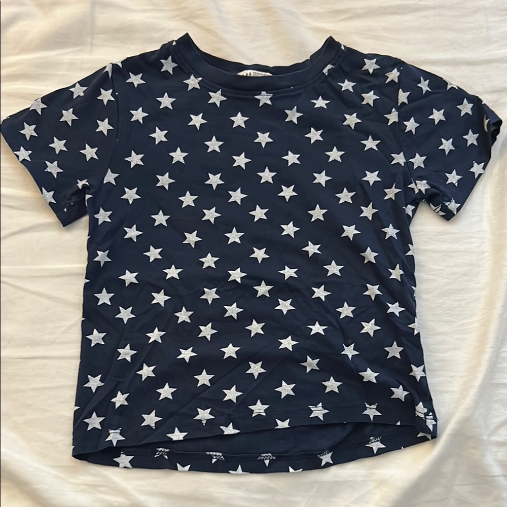 H&M Gender Neutral Stars ⭐️ tee 100% Cotton 🇺🇸Patriotic size 3-4T